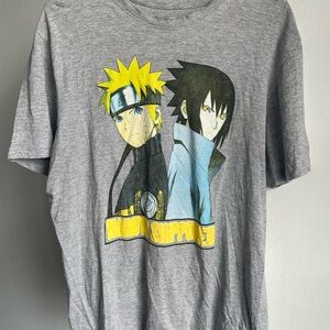 Naruto Shippuden Gray Graphic Tee